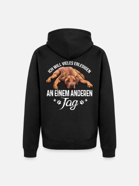Rhodesian Ridgeback - Unisex Premium Bio Zip Hoodie - Schwarz