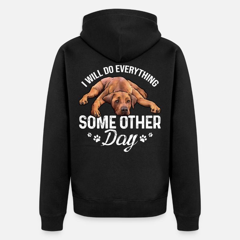 Rhodesian Ridgeback - Veste à capuche bio Premium Unisexe - noir