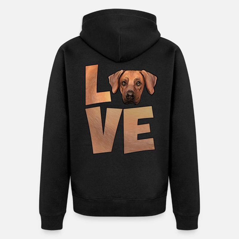 Rhodesian Ridgeback - Veste à capuche bio Premium Unisexe - noir