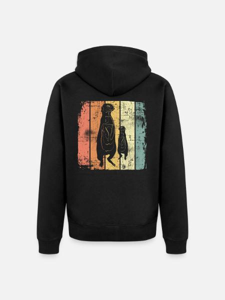 suricates - Veste à capuche bio Premium Unisexe - noir