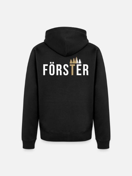 Förster - Unisex Premium Bio Zip Hoodie - Schwarz