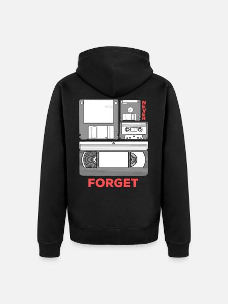 Video cassette VHS floppy disk Floppy disk technology - Unisex Premium Organic Zip Hoodie - black
