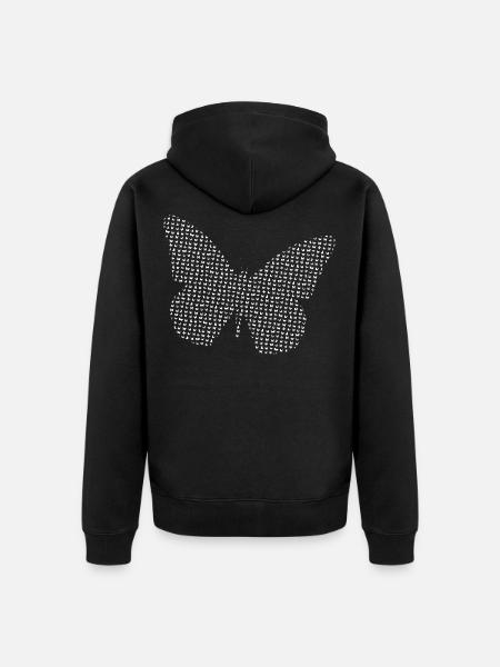 Butterfly Butterfly - Unisex Premium Organic Zip Hoodie - black