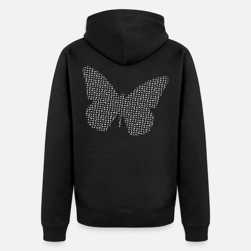 Papillon papillon - Veste à capuche bio Premium Unisexe - noir