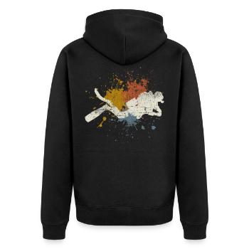 plongée - Veste à capuche bio Premium Unisexe - noir - Dos - Nico (187cm)