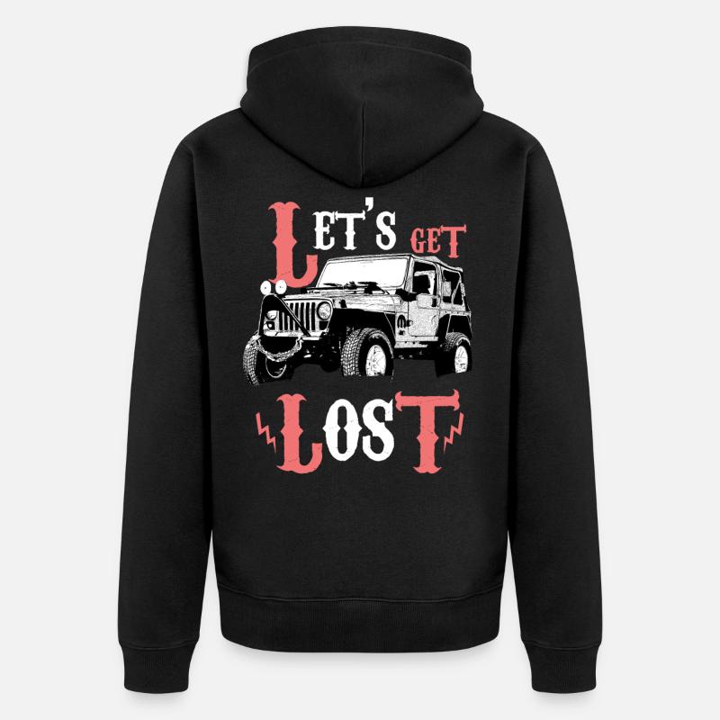 lets get lost - Veste à capuche bio Premium Unisexe - noir