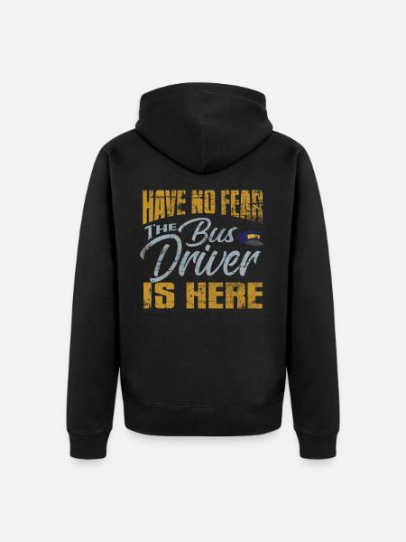 Bus driver saying - Unisex Premium Organic Zip Hoodie - black