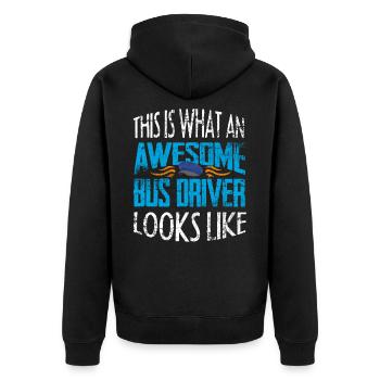 conducteur - Veste à capuche bio Premium Unisexe - noir - Dos - Nico (187cm)