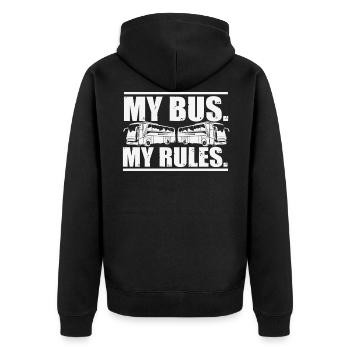 conducteur - Veste à capuche bio Premium Unisexe - noir - Dos - Nico (187cm)