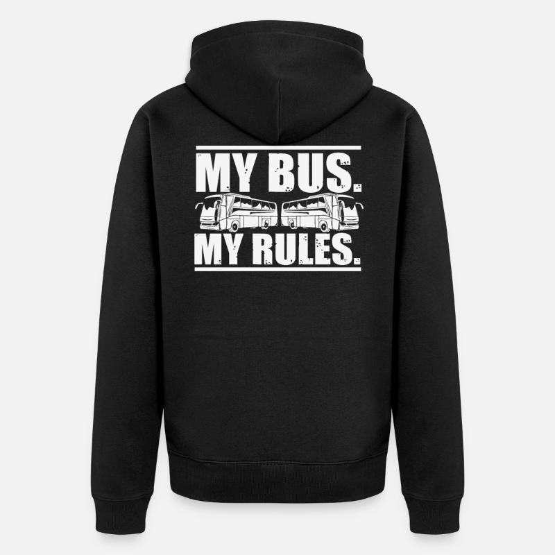 Busfahrer - Unisex Premium Bio Zip Hoodie - Schwarz