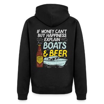 Bateau de bière capitaine capitaine cadeau du propriétaire - Veste à capuche bio Premium Unisexe - noir - Dos - Nico (187cm)