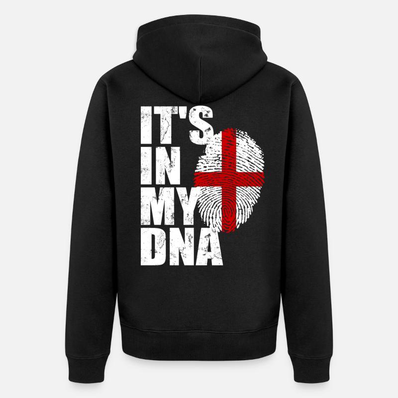 Angleterre Anglais Drapeau anglais - Veste à capuche bio Premium Unisexe - noir