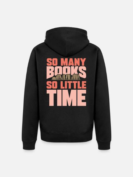 Books - Unisex Premium Organic Zip Hoodie - black