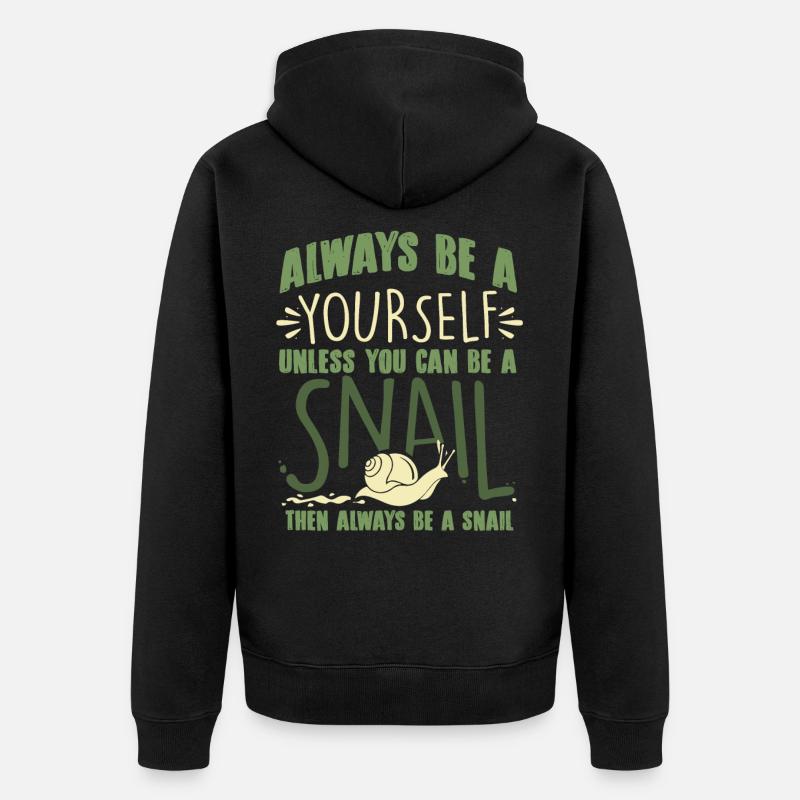 escargot - Veste à capuche bio Premium Unisexe - noir