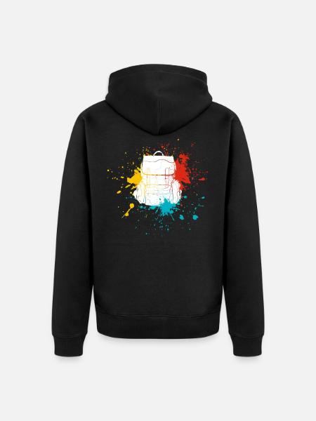 backpack - Unisex Premium Organic Zip Hoodie - black