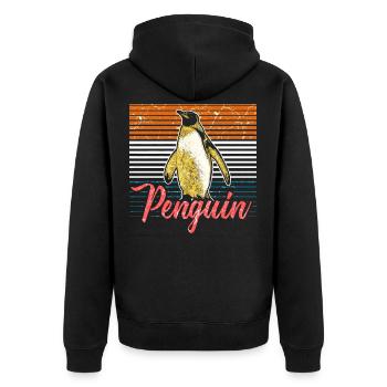 manchot - Veste à capuche bio Premium Unisexe - noir - Dos - Nico (187cm)
