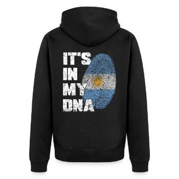 ADN drapeau argentin Argentine - Veste à capuche bio Premium Unisexe - noir - Dos - Nico (187cm)