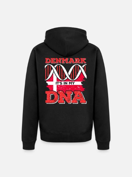 Denmark Danmark Denmark - Unisex Premium Organic Zip Hoodie - black