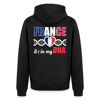 France France ADN - Veste à capuche bio Premium Unisexe - noir - Dos - Nico (187cm)