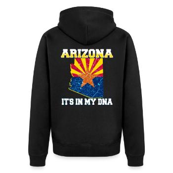 Arizona USA - Veste à capuche bio Premium Unisexe - noir - Dos - Nico (187cm)
