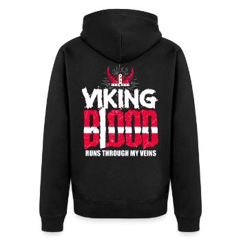 Dane Dänin Denmark Vikings - Veste à capuche bio Premium Unisexe - noir - Dos - Nico (187cm)
