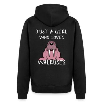 Lion de mer de baleines phoques mer cadeau - Veste à capuche bio Premium Unisexe - noir - Dos - Nico (187cm)