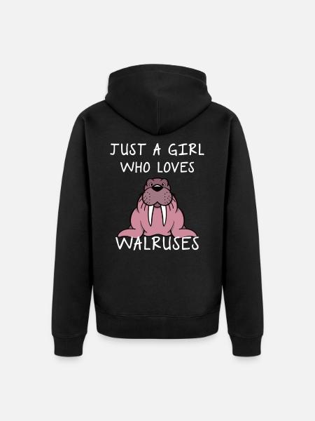 Walrus Sea Lion Seal Sea Manatee Gift - Unisex Premium Organic Zip Hoodie - black