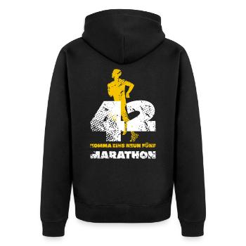 marathon - Veste à capuche bio Premium Unisexe - noir - Dos - Nico (187cm)