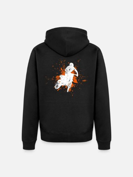 Motocross - Unisex Premium Bio Zip Hoodie - Schwarz