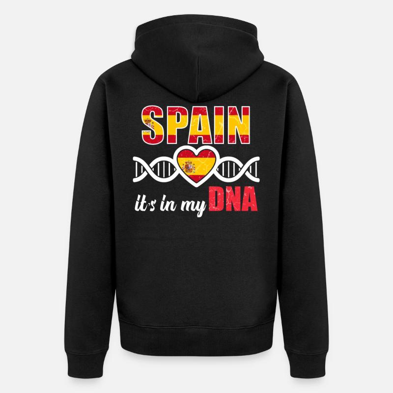 Spanien Spanier - Unisex Premium Bio Zip Hoodie - Schwarz