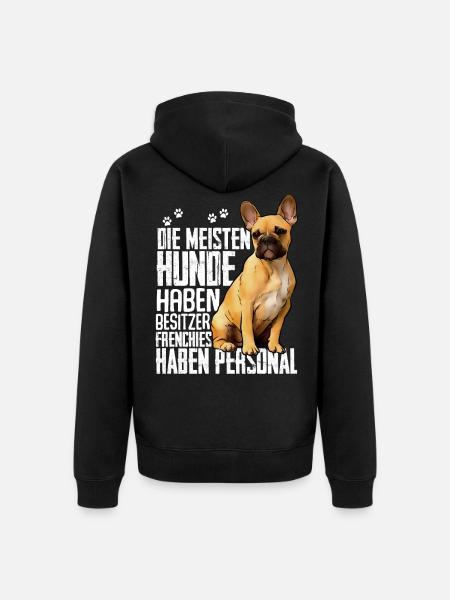 Bulldog français - Veste à capuche bio Premium Unisexe - noir