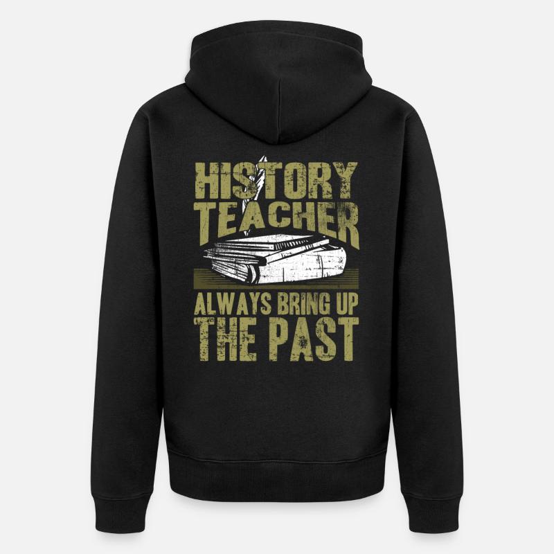 Professeur d'histoire professeur d'histoire - Veste à capuche bio Premium Unisexe - noir