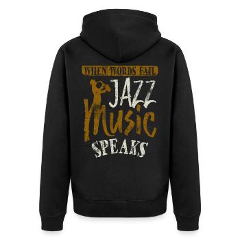 jazz - Veste à capuche bio Premium Unisexe - noir - Dos - Nico (187cm)