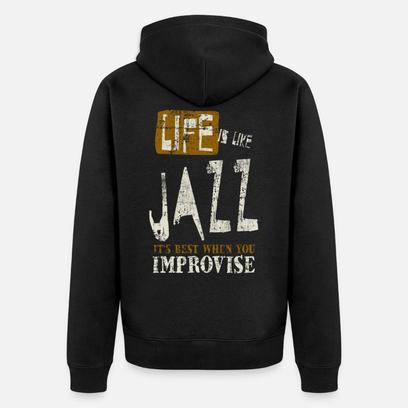 jazz - Veste à capuche bio Premium Unisexe - noir