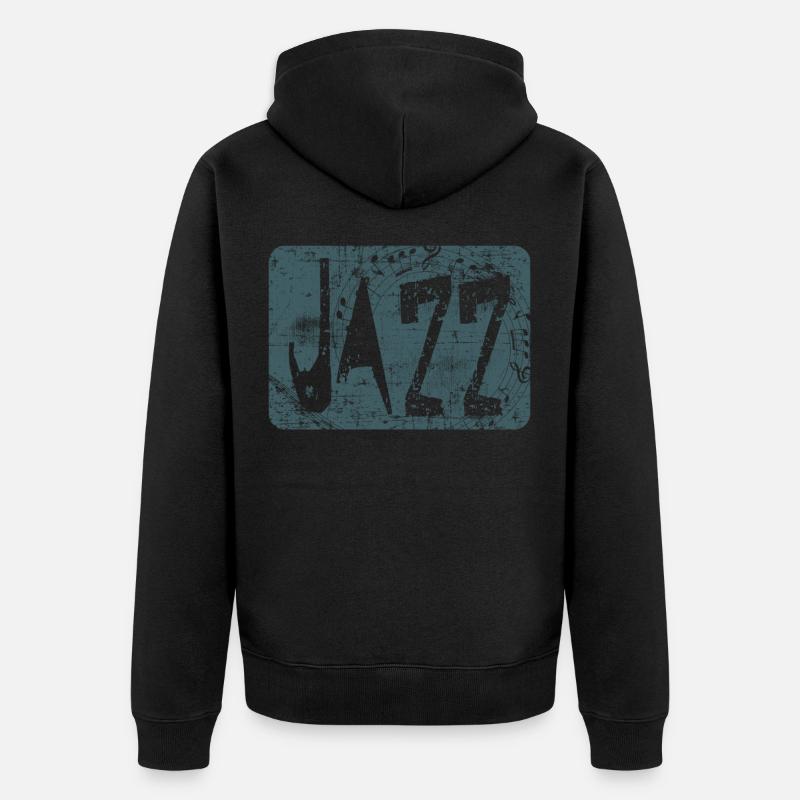 Jazz - Unisex Premium Bio Zip Hoodie - Schwarz