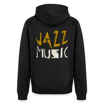 Musique jazz - Veste à capuche bio Premium Unisexe - noir - Dos - Nico (187cm)
