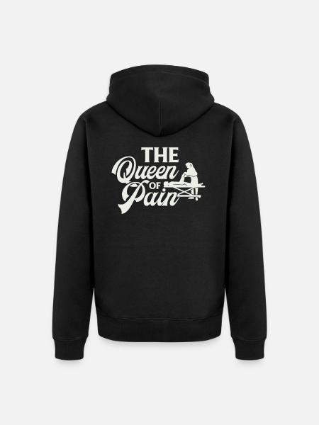 physiotherapist - Unisex Premium Organic Zip Hoodie - black