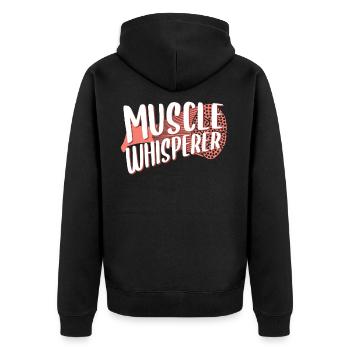 Physiotherapist - Unisex Premium Organic Zip Hoodie - black - Back - Nico (187cm)
