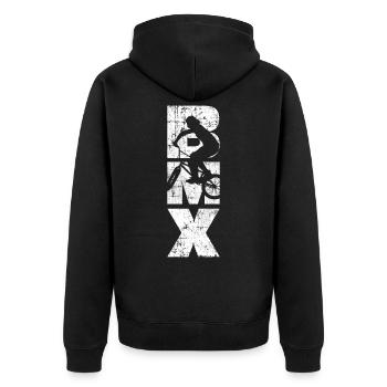 BMX - Veste à capuche bio Premium Unisexe - noir - Dos - Nico (187cm)