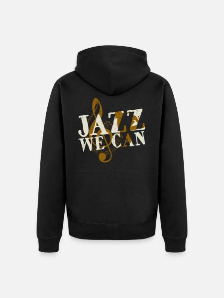 jazz - Unisex Premium Organic Zip Hoodie - black