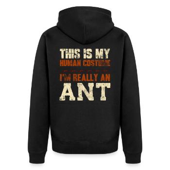 Ants costume - Unisex Premium Organic Zip Hoodie - black - Back - Nico (187cm)