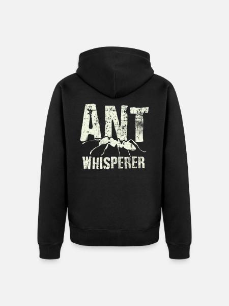 Ants Whispers - Unisex Premium Organic Zip Hoodie - black