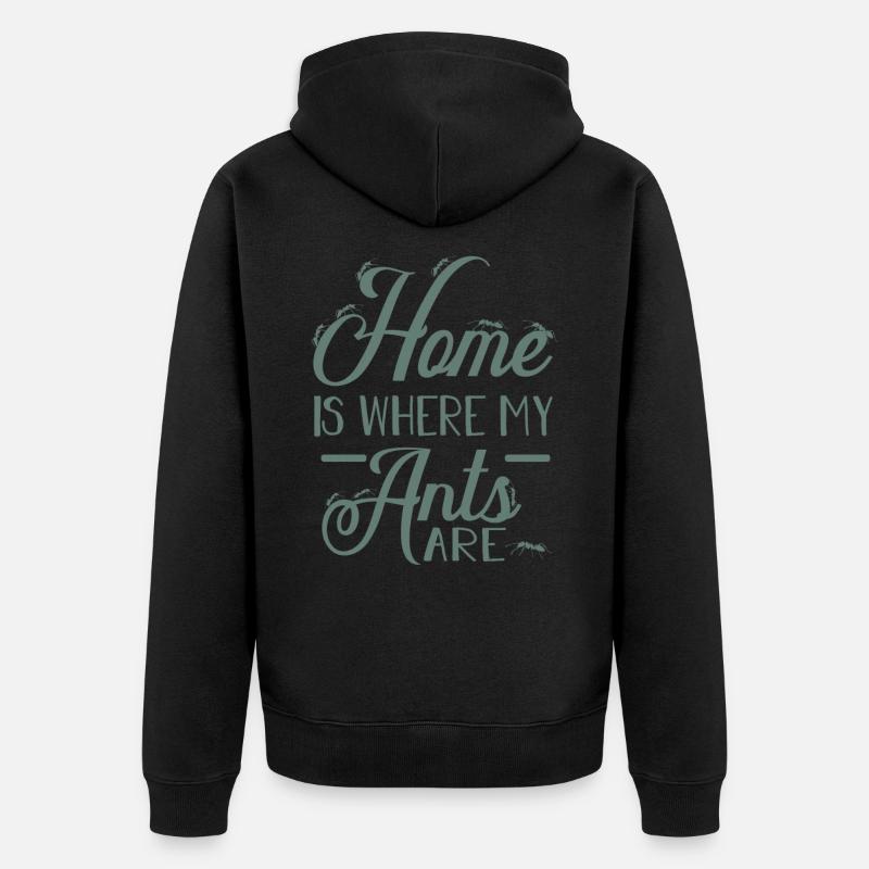 fourmis - Veste à capuche bio Premium Unisexe - noir