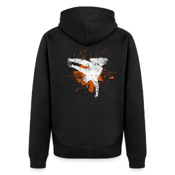 breakdancer - Veste à capuche bio Premium Unisexe - noir - Dos - Nico (187cm)