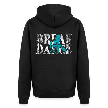 break dancing - Unisex Premium Organic Zip Hoodie - black - Back - Nico (187cm)