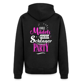 Filles Schlager - Veste à capuche bio Premium Unisexe - noir - Dos - Nico (187cm)