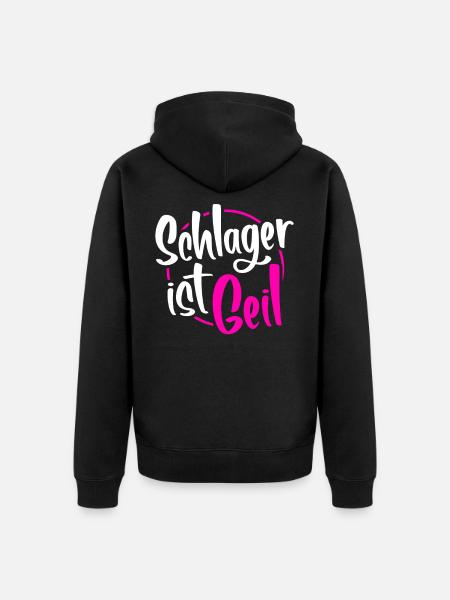 Schlager music - Unisex Premium Organic Zip Hoodie - black