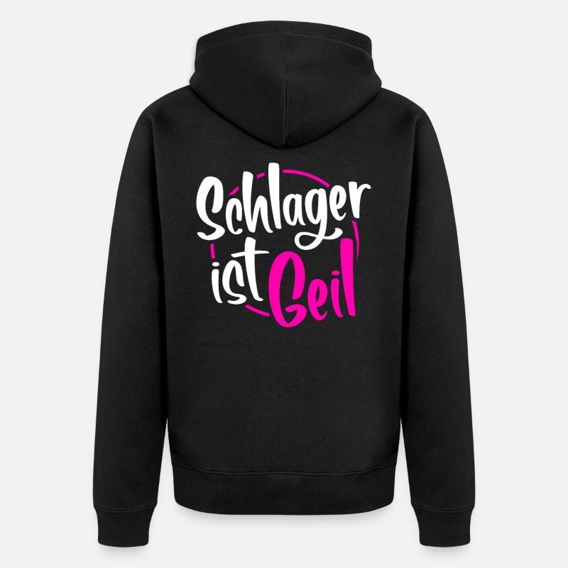 Musique Schlager - Veste à capuche bio Premium Unisexe - noir
