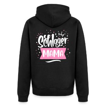 Schlager Mama - Veste à capuche bio Premium Unisexe - noir - Dos - Nico (187cm)