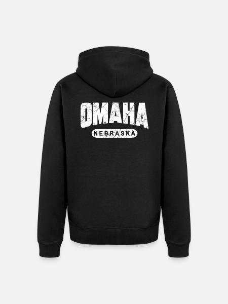 Omaha Nebraska - Veste à capuche bio Premium Unisexe - noir
